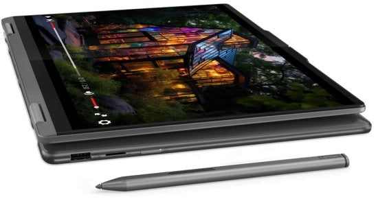 מחשב נייד עם מסך מגע מתקפל - יוגה מבית לנובו - Lenovo YOGA 7 14IML9 2-IN-1 Core™ Ultra 5 125U 512G BSSD 16GB 14" (1920x1200) TOUCHSCREEN WIN11 STORM GREY Backlit Keyboard FP Reader