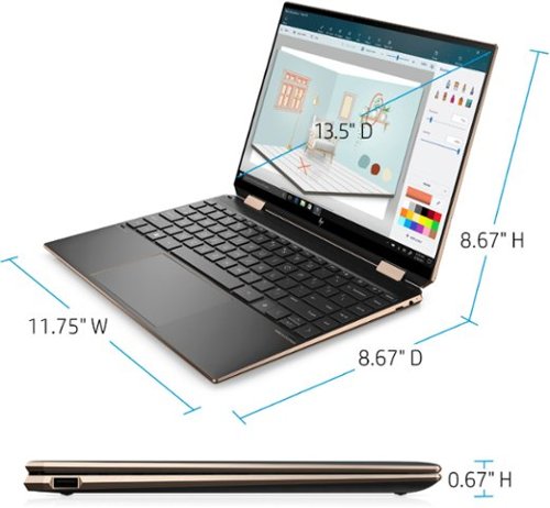 HP Spectre x360 14-EA1023 2-IN-1 CONVERTIBLE Core™ i7-1195G7 1TB SSD 16GB 13.5" (3000x2000) TOUCHSCREEN OLED Micro-Edge WIN11 NIGHTFALL BLACK Backlit Keyboard FP Reader