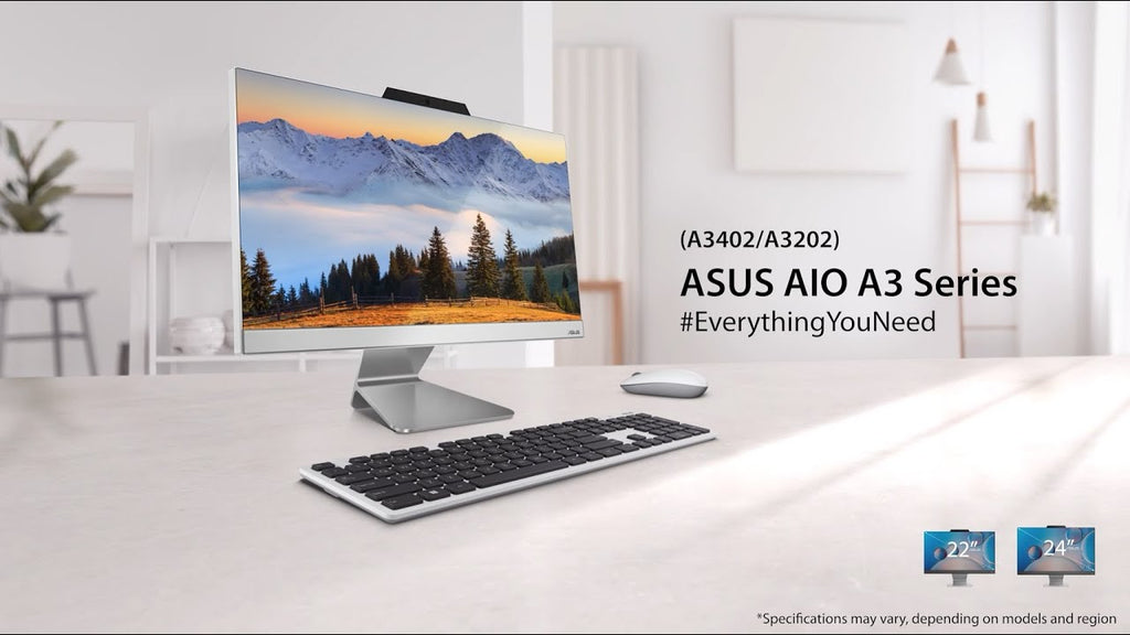 מחשב נייח  אסוס Asus A3402-24 AIO 24` Touch/I5-1235U/8GB DDR4/512GB M.2 SSD/White ‏23.8 ‏אינטש